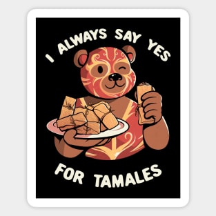 Luchador Mexican Bear Tamales Time!  by Tobe Fonseca Magnet